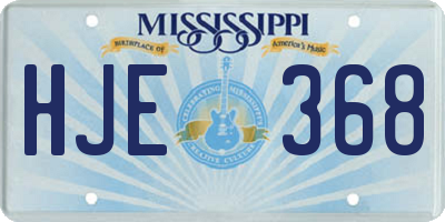 MS license plate HJE368