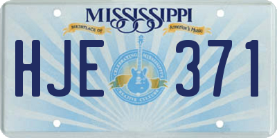 MS license plate HJE371