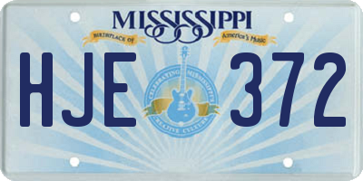 MS license plate HJE372