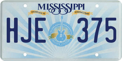 MS license plate HJE375