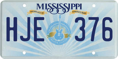 MS license plate HJE376