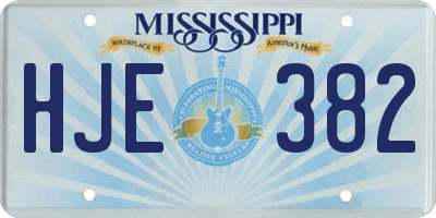 MS license plate HJE382