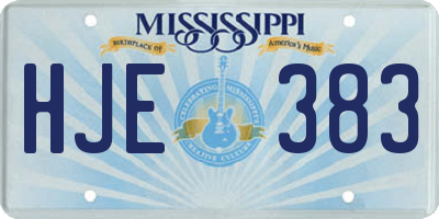 MS license plate HJE383