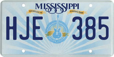 MS license plate HJE385