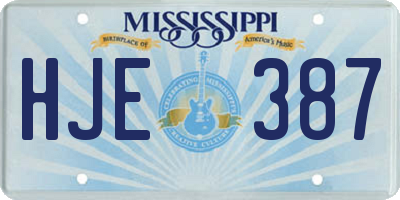 MS license plate HJE387