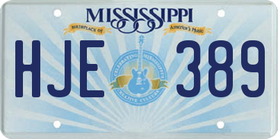 MS license plate HJE389