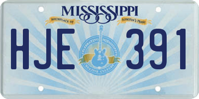 MS license plate HJE391