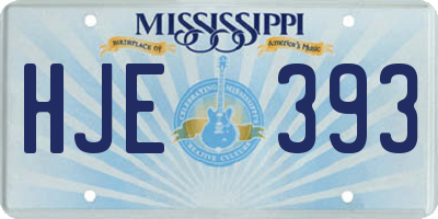 MS license plate HJE393