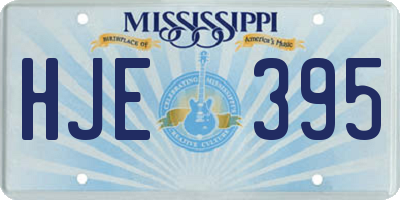 MS license plate HJE395