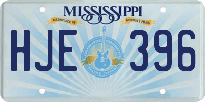 MS license plate HJE396