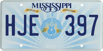 MS license plate HJE397