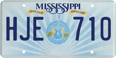 MS license plate HJE710