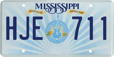MS license plate HJE711