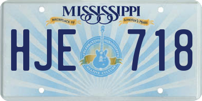 MS license plate HJE718