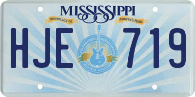 MS license plate HJE719