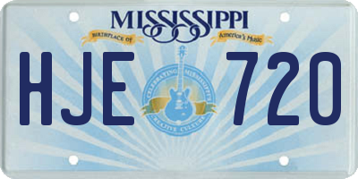 MS license plate HJE720
