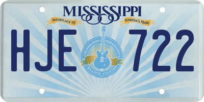 MS license plate HJE722