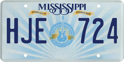 MS license plate HJE724