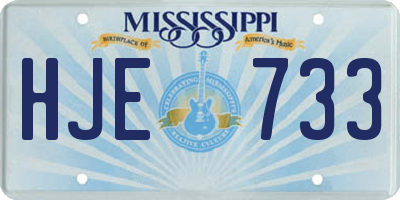 MS license plate HJE733