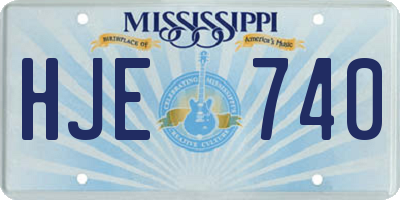MS license plate HJE740