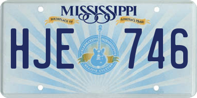 MS license plate HJE746