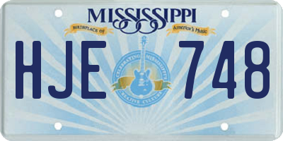 MS license plate HJE748