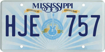 MS license plate HJE757