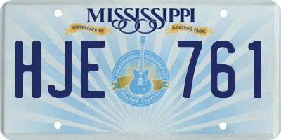 MS license plate HJE761