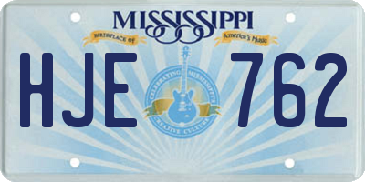 MS license plate HJE762