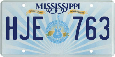 MS license plate HJE763