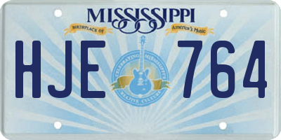 MS license plate HJE764