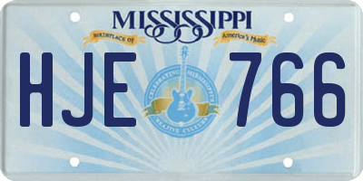 MS license plate HJE766