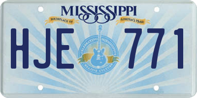 MS license plate HJE771