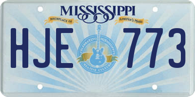 MS license plate HJE773