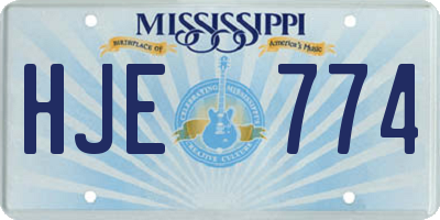 MS license plate HJE774