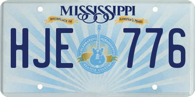 MS license plate HJE776