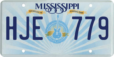 MS license plate HJE779