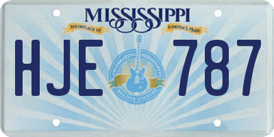 MS license plate HJE787