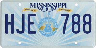 MS license plate HJE788