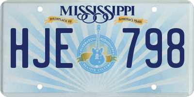 MS license plate HJE798
