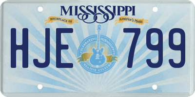 MS license plate HJE799