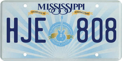 MS license plate HJE808