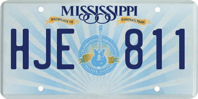 MS license plate HJE811