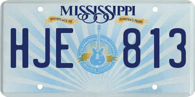 MS license plate HJE813
