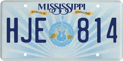 MS license plate HJE814