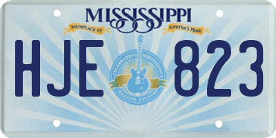 MS license plate HJE823