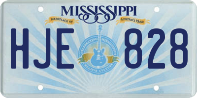 MS license plate HJE828