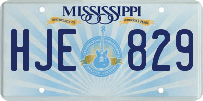MS license plate HJE829