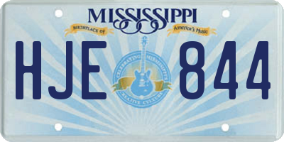 MS license plate HJE844