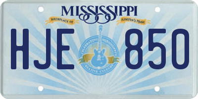 MS license plate HJE850